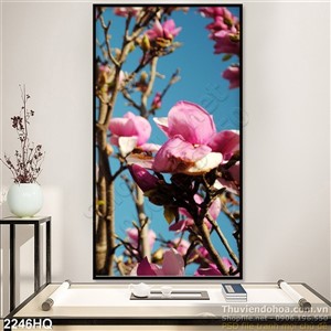 Tranh hoa đào trang trí đẹp