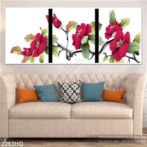 Tranh hoa phong thủy treo tường