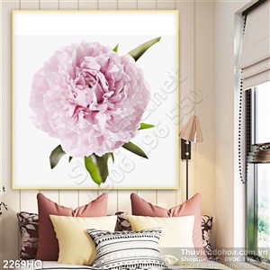 Tranh hoa cẩm chướng trang trí phòng khách