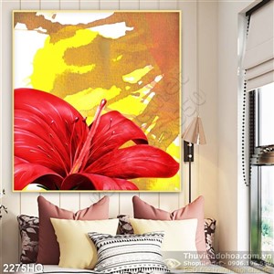 Tranh hoa Ly trang trí treo tường đẹp