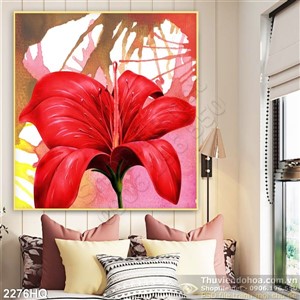 Tranh hoa Ly hiện đại trang trí treo tường đẹp