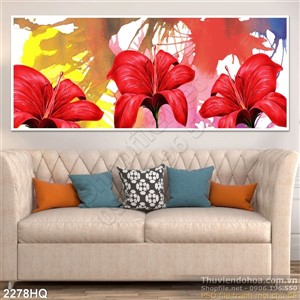 Tranh hoa Ly hiện đại trang trí đẹp