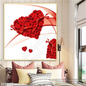 Tranh hoa hồng Valentine