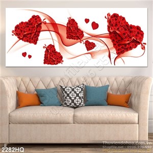 Tranh hoa hồng trang trí Valentine