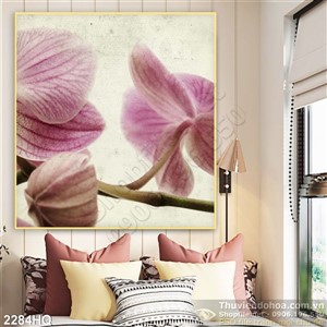 Tranh hoa Lan trang trí phòng ngủ đẹp