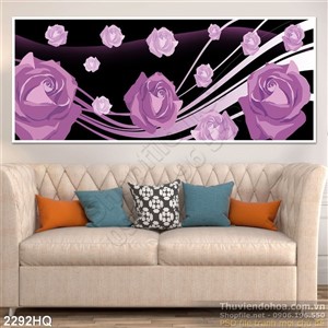 Tranh hoa Hồng trang trí độc đáo