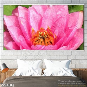 Tranh hoa Súng treo tường phòng ngủ