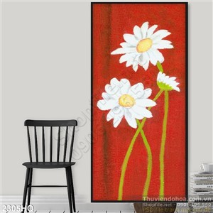 Tranh hoa Cúc sơn dầu nghệ thuật