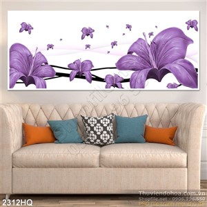 Tranh hoa dán tường nghệ thuật
