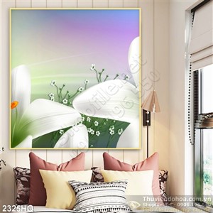 Tranh hoa Ly trang trí đẹp