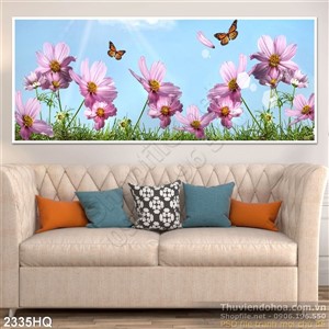 Tranh hoa lá trang trí dán tường