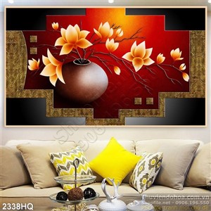 Tranh hoa trang trí nội thất phòng khách