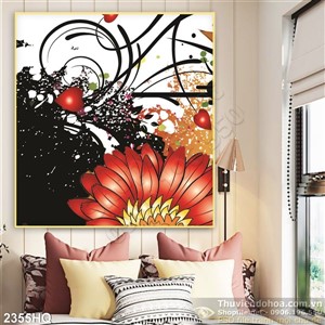 Tranh hoa lá trang trí dán tường đẹp