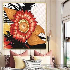 Tranh hoa lá trang trí nghệ thuật