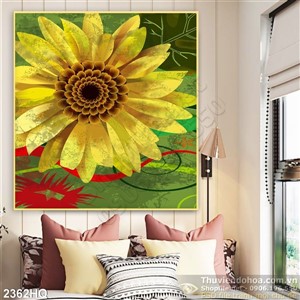 Tranh hoa Hướng dương treo tường đẹp
