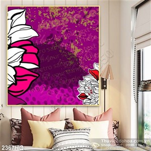 Tranh hoa dán tường đẹp độc đáo