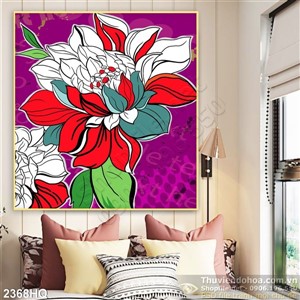 Tranh hoa lá treo tường đẹp