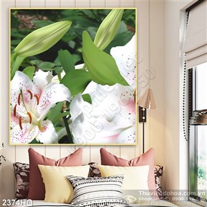 Tranh hoa Ly treo tường nghệ thuật