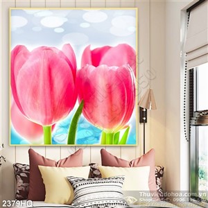 Tranh hoa tulip đẹp độc đáo