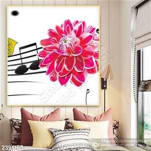 Tranh hoa Cúc trang trí dán tường đẹp
