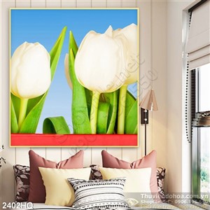 Tranh hoa tulip trang trí treo tường đẹp