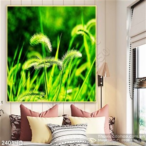 Tranh hoa lá trang trí phòng ngủ