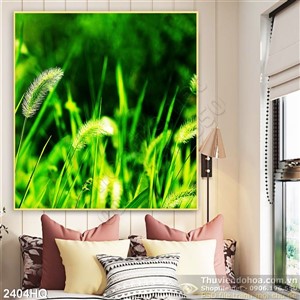 Tranh hoa lá treo tường phòng ngủ