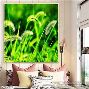 Tranh hoa lá treo tường phòng ngủ