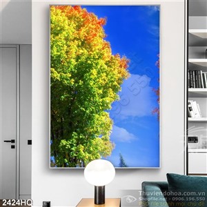 Tranh hoa lá trang trí đẹp