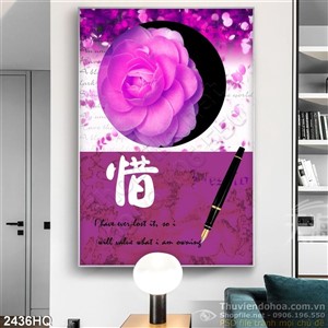 Tranh hoa Hồng treo tường phòng ngủ