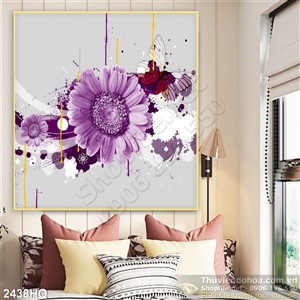 Tranh hoa đông tiền đẹp treo tường đẹp