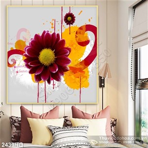 Tranh hoa Cúc trang trí treo tường đẹp