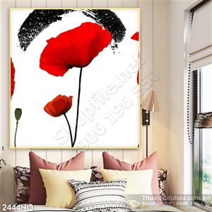 Tranh hoa Mỹ Nhân hiện đại trang trí phòng khách