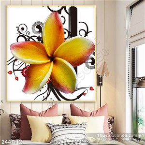 Tranh hoa trang trí hiện đại dán tường