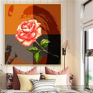 Tranh hoa hồng sơn dầu nghệ thuật