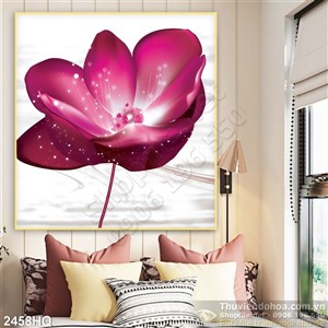 Tranh hoa tulip trang trí phòng ngủ