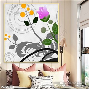 Tranh hoa hồng dán tường đẹp