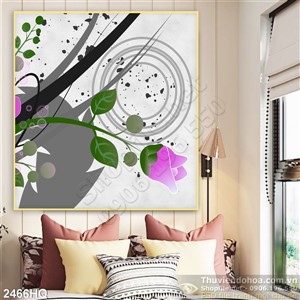 Tranh hoa lá trang trí tường đẹp