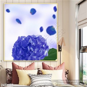 Tranh hoa tú cầu độc đáo