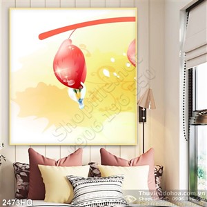 Tranh hoa lá trang trí dán tường