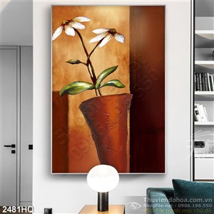 Tranh hoa lá hiện đại treo tường