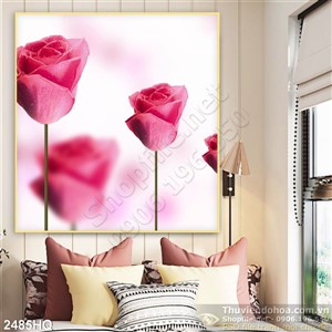 Tranh hoa hồng trang trí tường hiện đại