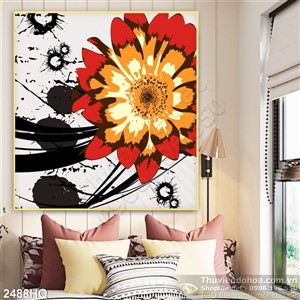 Tranh hoa Cúc đẹp độc đáo