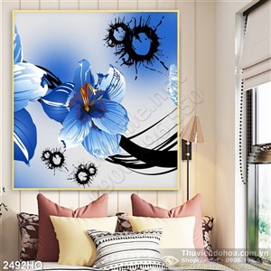 Tranh hoa lá nghệ thuật đẹp