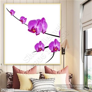 Tranh hoa Lan trang trí đẹp