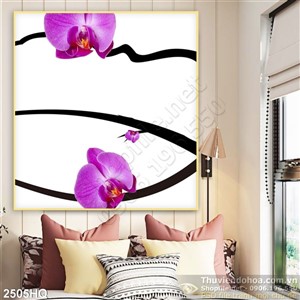 Tranh hoa Lan trang trí treo tường đẹp