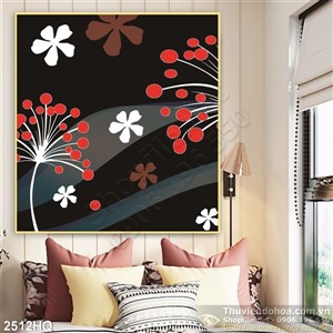 Tranh hoa lá nghệ thuật đẹp