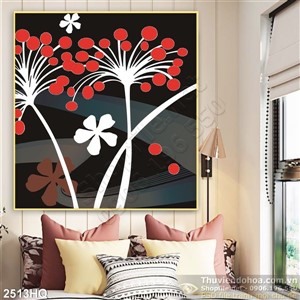 Tranh hoa lá dán tường đẹp