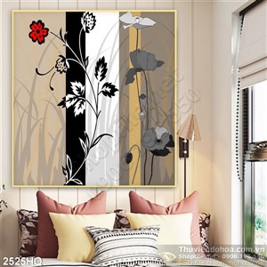 Tranh hoa hồng trang trí nội thất