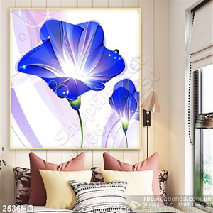 Tranh hoa lá dán tường nghệ thuật